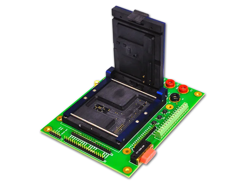 RTI_CustomPCBModuleSocketBreakoutFixture custom pcb module test socket for IoT devices