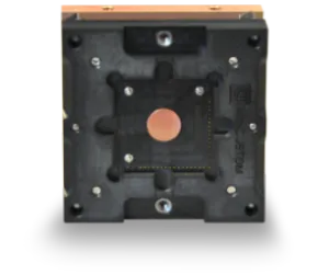 custom test socket design with integrated heatsink